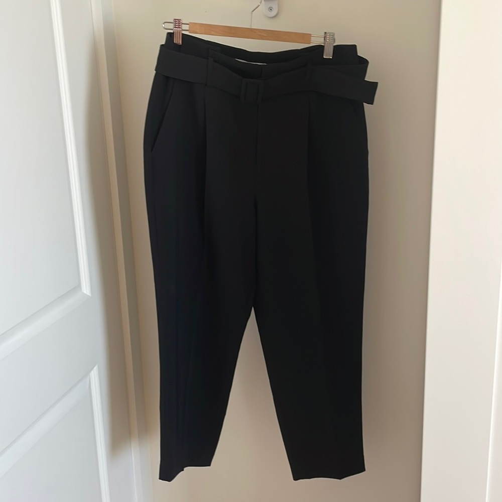 Great quality pleated black high rise pants from Simons